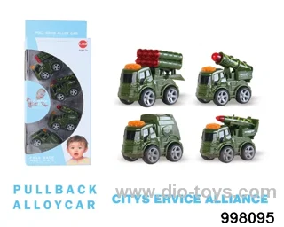 4pcs friction alloy car