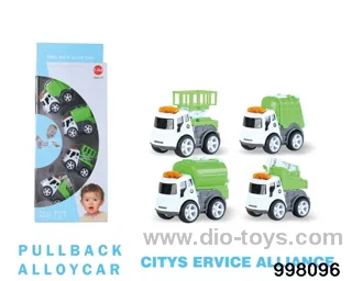 4pcs friction alloy car