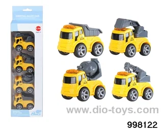 4pcs friction alloy car
