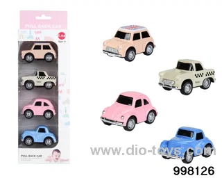 4pcs pull back alloy car