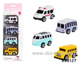 4pcs pull back alloy car