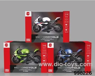 pull back alloy motorcycle with light/sound