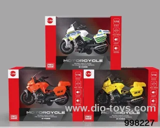 pull back alloy motorcycle with light/sound
