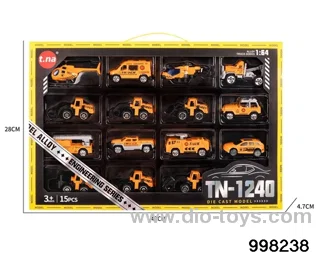 15pcs free wheel alloy car