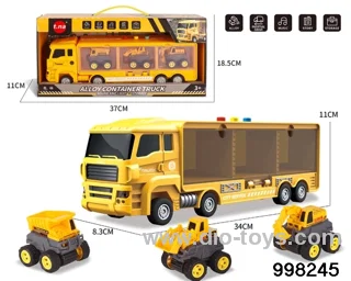 free wheel truck with 3pcs pull back alloy car