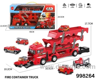 container truck with 6pcs alloy car