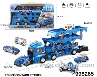 container truck with 6pcs alloy car