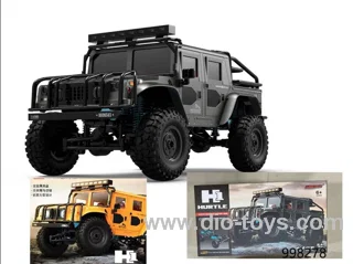 Hummer H1 1:12 full scale 2.4G all-wheel-drive climbing off-road speedcar(black and yellow color）