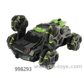 Double remote control six-wheel hip swinging stunt car remote control car_x000D_
_x000D_
