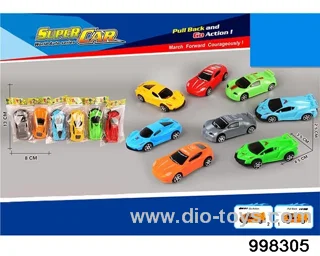 6-color return car model in opp bag