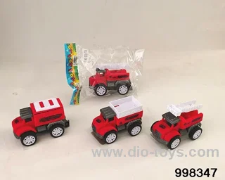Huili cartoon fire truck in opp bag