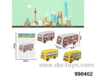 Four Warrior solid color buses in 2-color mixed package in opp bag