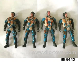 1 12cm soldier, 4 mixed suits in opp bag
