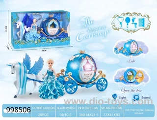 STATIC PEGASUS PUMPKIN BALL WITH PRINCESS (BLUE)