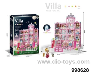 Glow DIY assembled castle villa (English version) in color box