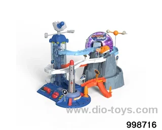 space rocket launch orbit with 6pcs car