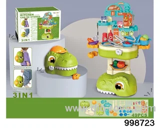 Dinosaur storage kitchen table in color box