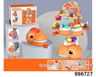 Dinosaur storage supermarket table in color box