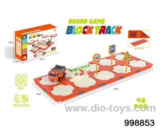 Building block electric track (engineering vehicle, 42PCS) in color box