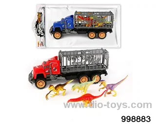 Inertia tow animal blue suit 4 big dinosaurs in PVC bag