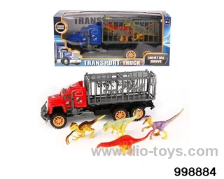 Inertia tow animal blue suit 4 big dinosaurs in window box