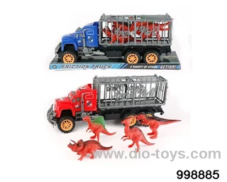 Inertia tow animal blue suit 4 red dinosaurs in PVC cover