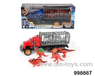 Inertia tow animal blue suit 4 red dinosaurs in window box