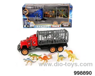 Inertia drag animal blue 7 small dinosaurs in window box