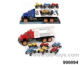 Inertia tractor towing 6 beach motorcycles (double deck) in PVC cover
