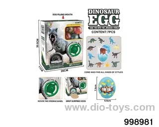 New dinosaur steering wheel twist eggs (7 eggs) in window box