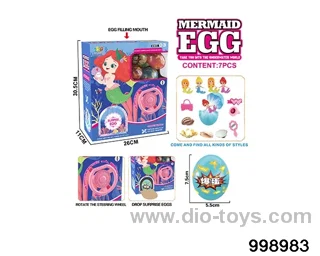 New mermaid steering wheel twist eggs (7 eggs) in window box