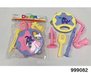 Cartoon baby music suit in PP bag with header