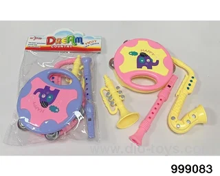 Cartoon baby music suit in PP bag with header