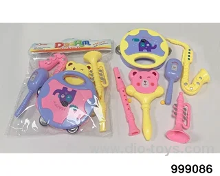 Cartoon baby music suit in PP bag with header