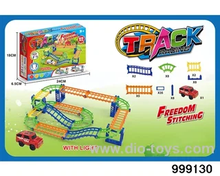 Double-layer electric rail car light in color box