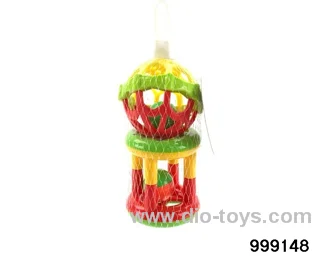 AB Rattle + Double sided soft rubber ball (mesh bag)