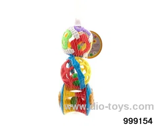 Double-headed Bear + Double-faced soft Rubber Ball + six-color Ball (mesh bag)