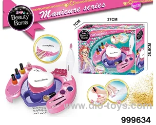 Nail table with nail grinder and dryer in color box