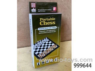 Foldable magnetic chess in color box