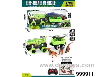 Dinosaur RC car in window box