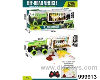 Dinosaur RC car in window box