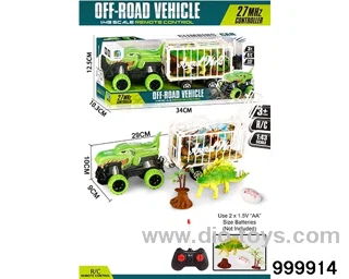 Dinosaur RC car in window box