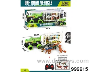 Dinosaur RC car in window box