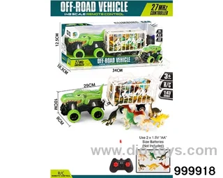 Dinosaur RC car in window box