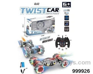 1:12 2.4G rc spray twist car with light/include battery