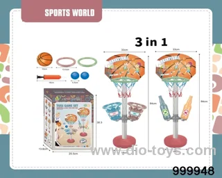 3-in-1 Interactive Basketball Hoop Pitching set