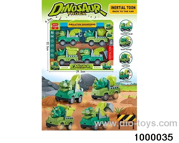 Dinosaur engineering team in window box