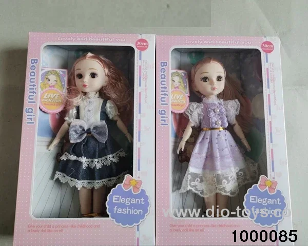 12 "13 joint solid body fashion girl doll two mixed