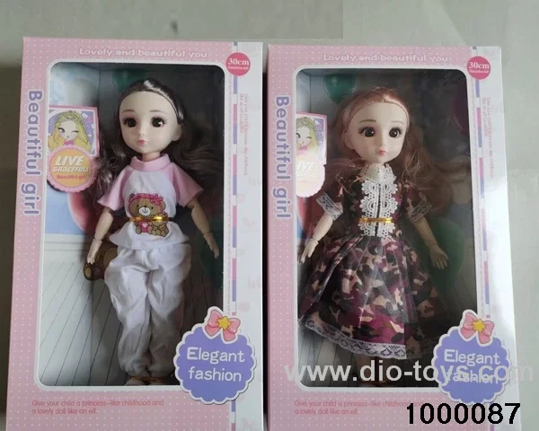 12 "13 joint solid body fashion girl doll two mixed