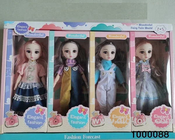 12 "13 joint solid body fashion girl doll four mixed